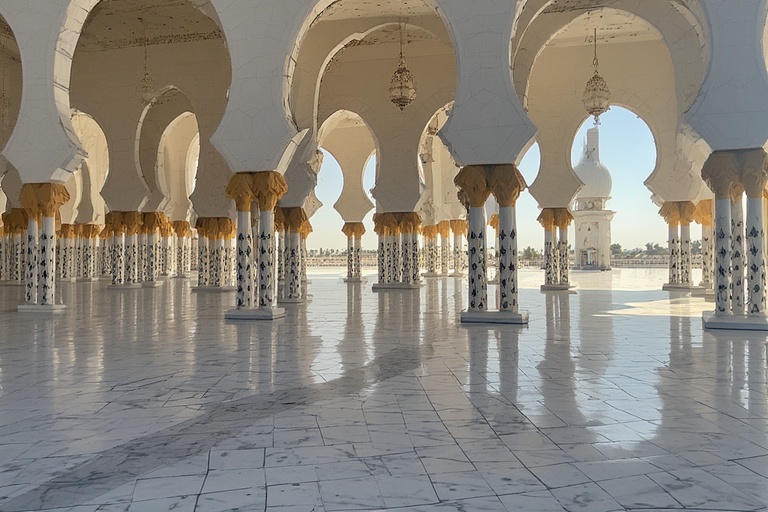 Sheikh Zayed Grand Mosque sightseeing tour in Abu Dhabi